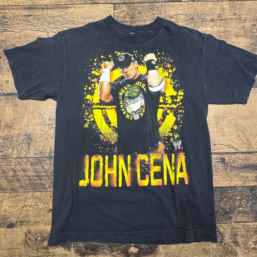 John Cena WWE Wrestling T Shirt Black Mens Size‎ M Hustle Loyalty Respect